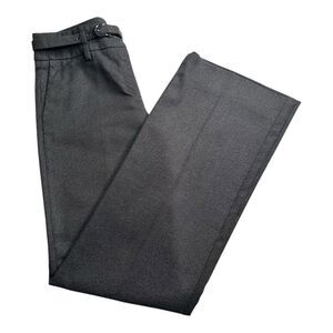 Zara ‎ Women Pants Wide Legs Belt Waist Dark Gray Size Small Small